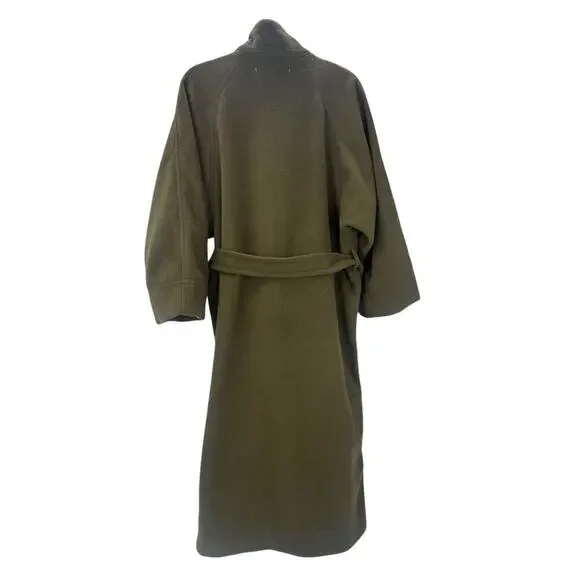 Free People Relaxed Fit Alma Longline Duffle Coat in Olive Oversized XS/ S NWT